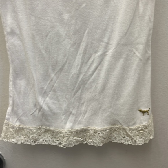 Pink White Lace Trim Camisole  Size Medium. - Picture 3 of 9